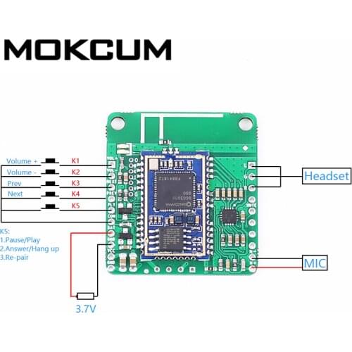 DC 5V TWS Wireless Bluetooth Audio Receiver Module BLE5.0 TPA6132 APTX APTX-LL Stereo Audio Signal Output