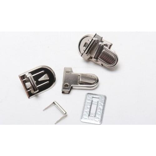 DIY 2 Sets/pack Metal Hook Box Latches Clasp Box Lock Purse Lock Silver Tone / bronze tone white 26 designs