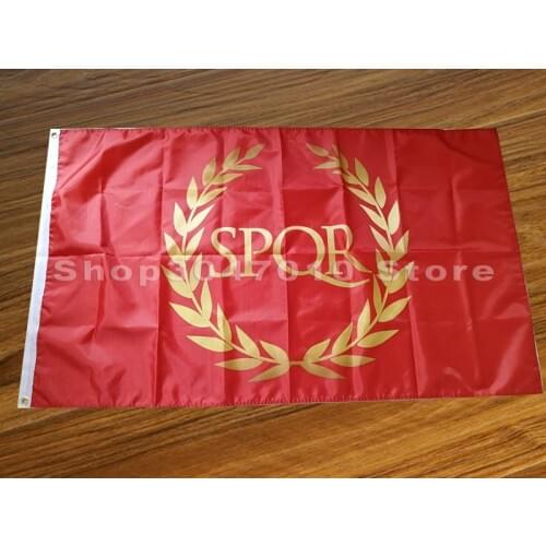 90*150cm SPQR flag and People of Rome Flag banner