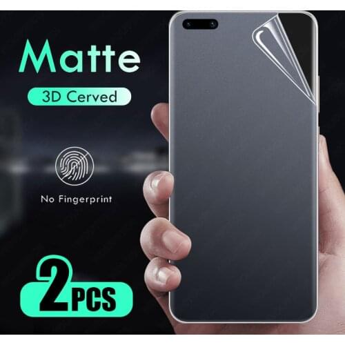 2PCS Matte Hydrogel Film For Huawei P40 P30 P20 Mate 40 30 20 Honor 20 10 10i 8X 9X Pro Lite Purple Green Light Screen Protector