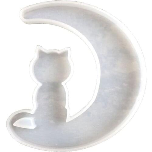 Crystal Epoxy Resin Mold Moon Pendants Casting Silicone Mould Handmade DIY Craft T84A