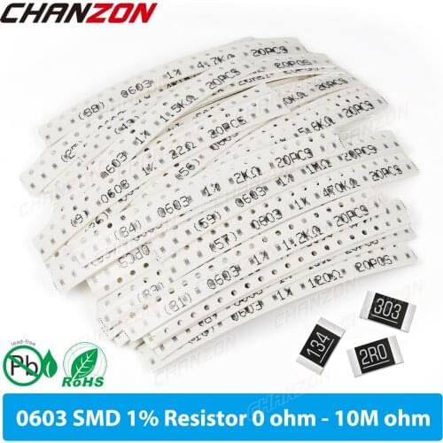 100pcs/lot 0603 1% High Precision SMD Resistor 0ohm 16 100 3.9K 33K 39K 43K 47K 56K 62K 82K 91K 1M5 4M7 2K7 7K5 Ohm Resistance