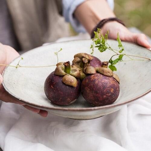 Creative ceramic tableware retro hat bowl fruit bowl vegetable bowl pastry bowl personality trumpet bowl noodle bowl soup bowl