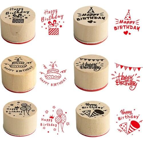 Round Seal Embossing Machines Stamp Happy Birthday Serial DIY Paper Cards Decoration Crafts Gift Dies Party Creative Hand Seals