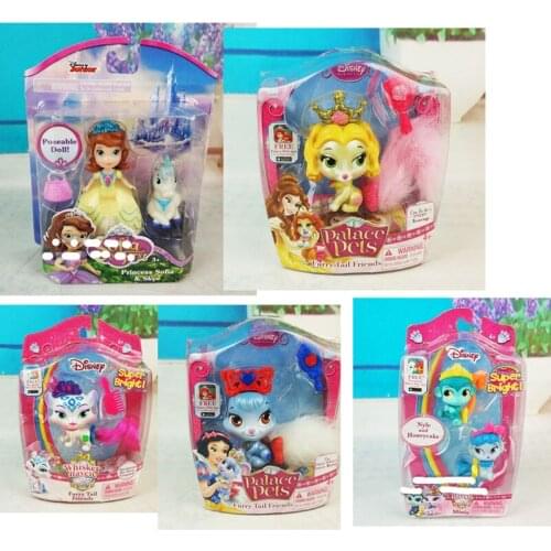 Frozen Princess Faries Rosetta Sofia Dolls Cartoon Pets Furry Tail Friends Anime Animals Dolls Collection Model Girls Toy Gift
