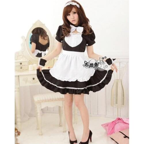 Hot sales! Maid Costume Sweet Gothic Lolita Dress Anime Cosplay Maid Uniform Costumes For Women new