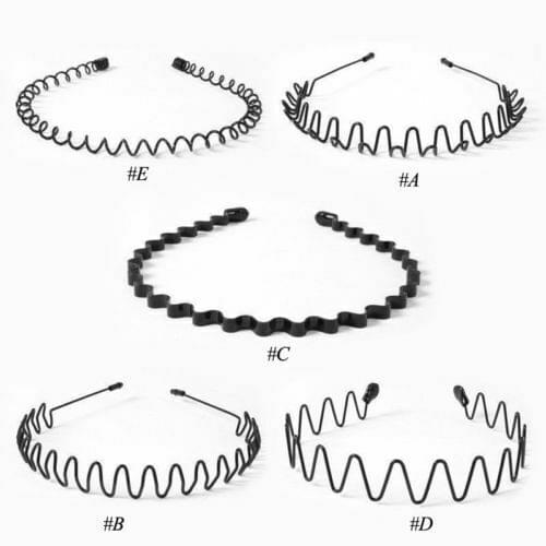 Metal wire Headband football sports gym toothed alice hair head band Mens Boys