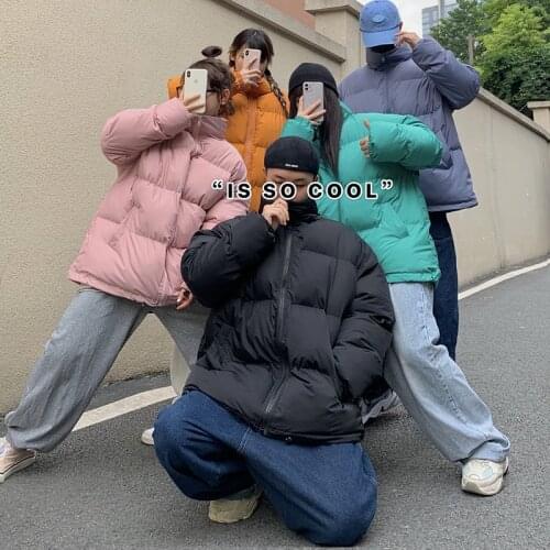 Pure color make Fried street female winter cotton-padded clothes new han edition easing students bread lovers with thick cotton