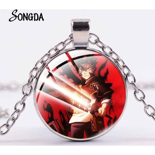 Japan Anime Black Clover Necklace Asta Yuno Noell Silva Yami Sukehiro Magna Swing Figure Pendant Choker Jewelry Gift For fans