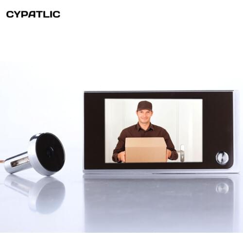 Simple DIY digital peephole door viewer on door for security 2MP camera 3.5" TFT display