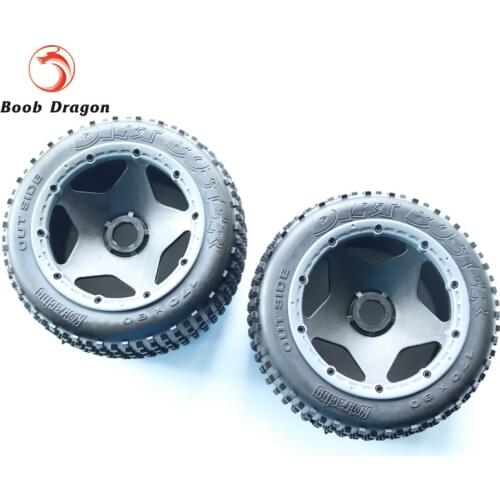 FVITEU Rubber Dirt tire rear completed set for 1/5 HPI BAJA 5B ss Parts Rovan King Motor