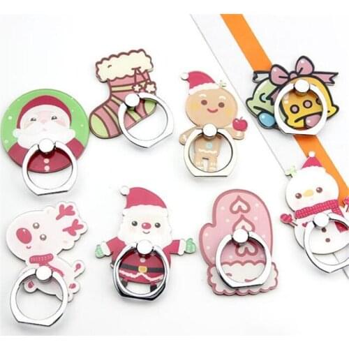 360 Degree Santa Claus Gloves Christmas Finger Ring Holder Phone Stand Holder Mobile Phone Holder Stand For All Smartphone