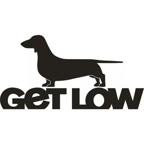 Get Low Car Sticker Dog Lover Decor Removable Black/silver AL473