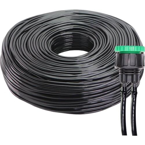 10-100M 4/7mm Garden Watering PVC Hose Pipe Micro Irrigation Tubing Sprinkler w/ 1/2'' & 3/4'' 2-Way Barbed Outlets Connector