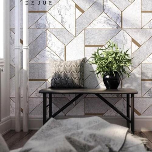 Nordic modern marble geometric pattern wallpaper office living room bedroom home decoration PVC vinyl waterproof matte