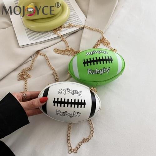 Women Bags Luxurious Chains Messenger Bag Vintage Women PU Leather Rugby Messenger Bag Casual Chain Candy Color