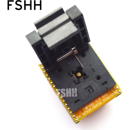 QFN32 to DIP32 Programmer Adapter WSON32 DFN32 MLF32 test socket 1pin-1pin Universal Adapter