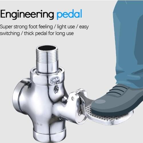 Alloy Foot Pedal Type Squatting Toilet Flush Valve Foot Valve Stool Flushing Valve Toilet Foot Delay Valve Bathroom Fixture