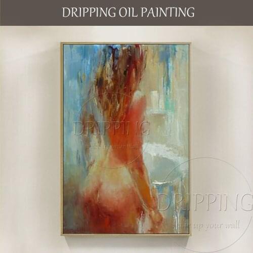 High Quality Hand-painted Wall Art Naked Oil Painting for Home Decoration Handmade Impressionist Nude Lady Body Oil Painting