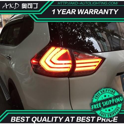 AKD tuning cars Tail lights For Nissan X-trail 2014-2017 Taillights LED DRL Running lights Fog lights angel eyes Rear parking