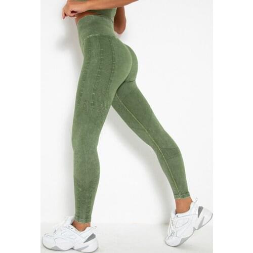 High Waist Women Yoga Pants Seamless Leggings Solid Color Gym Leggings Hips Push Up Pants Fitness Leggings Sports Running Pants