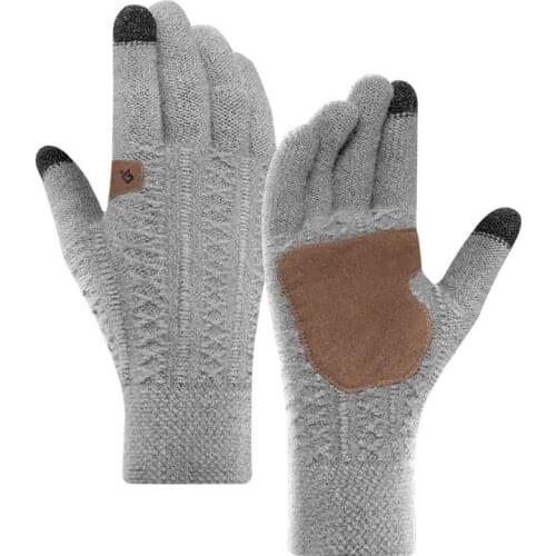 Winter Warm Knit Touchscreen Gloves Non-slip Warm Gloves Elastic Anti-slip Gloves For Cycling Working Driving Gloves