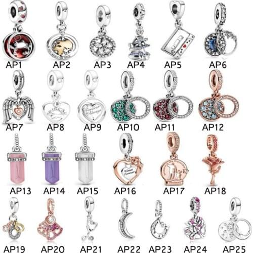 100% Authentic 925 Sterling Silver Heart Shape Beads Fit Charm Bracelet Pendants DIY Original Jewelry