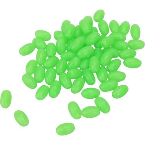 100pcs Luminous Fishing Floats Soft Olva Round Beads Fishing Line Stopper 5-8mm Fish Tackle Pesca Iscas Tools Accessories