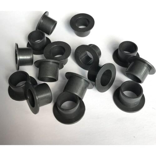 3pcs M8 plastic sliding bearing flange oil-free bush wear-resistant shaft sleeve self-lubricating shoulder type 10mm-15mm long