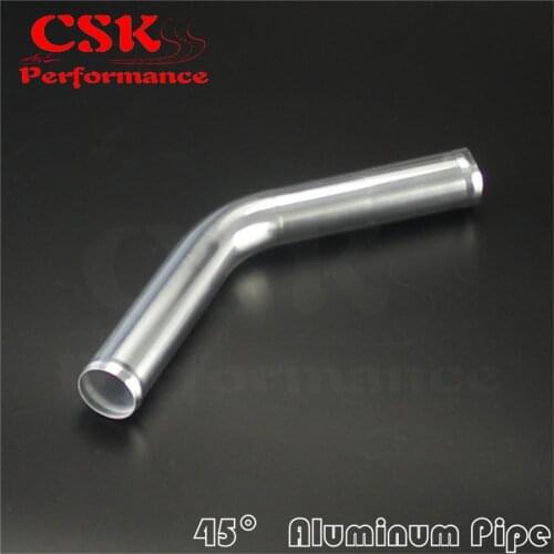 35mm 1.38" inch Aluminum Intercooler Intake Pipe Piping Tube hose 45 Degree