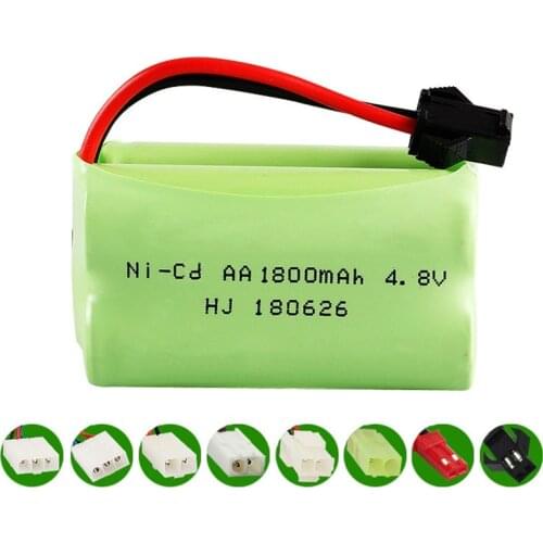 4.8v 1800mah ni-cd Battery 4.8v AA nicd battery pack for RC Car toy Boat model RC toy Battery 4.8v 1800mah