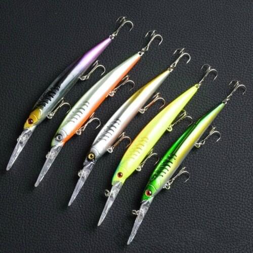 5Pcs/Lot 14.5cm/12.7g Lifelike Minnow Lures Sea Fishing Bait Artificial Hard Swim Bass Swimbait Wobblers For Fishing