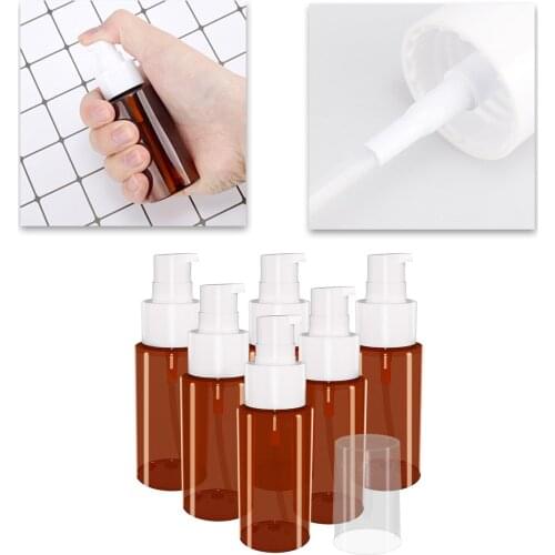 6Pcs 60ml Plastic Shampoo Bottles Empty Vail for Travel Container Cosmetics Lotion
