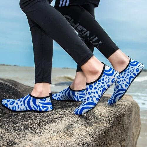 Aquashoes Big Size Swimming Water Aqua Shoes Men Women Beach Camping Shoes Adult Lover Fitness Yoga Shoes Non-Slip Sneakers Blue