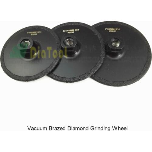 DIATOOL 3pcs (105+115+125MM)Vacuum Brazed Diamond Flat Grinding Wheel M14 Grit#30 Coated Cutting Grinder Disc For Marble Granite