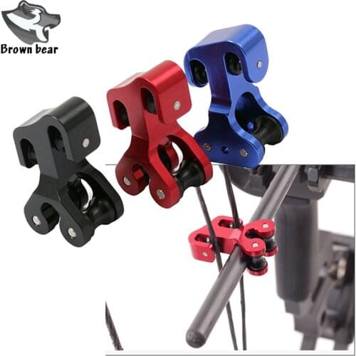 Aluminum Archery Hunting Roller Glide Bow String Separator Pulley Compound Bow Cable Slide String Splitter For Compound Bow Shoo