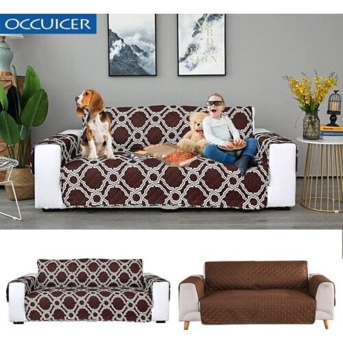 Double Side Sofa Covers Pets Dogs Sofa Cushion Removable Couch Recliner Quilted Reversible Slipcovers Furniture Protector