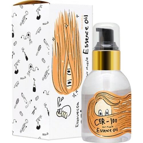 ELIZAVECCA CER-100 Hair Muscle Essence Oil 100ml Korean Morocco Argan Oil Silky Hair Serum Keratin Hair Care Loss Treatment Care