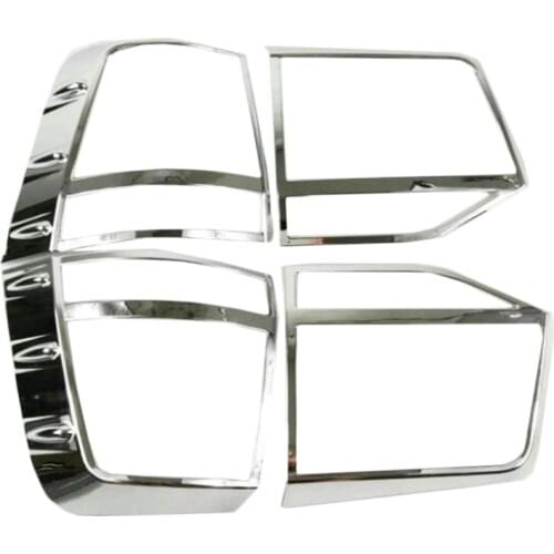 Car Chrome Accessori di Coda Coperchio Della Lampada Della Luce Trim For 2016 Toyota Land Cruiser 200 Car Styling piastra Parte