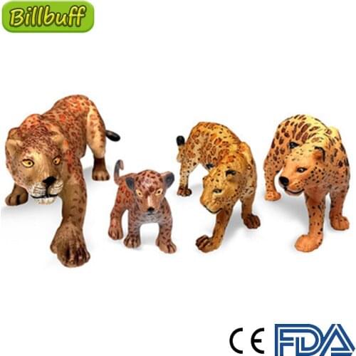 DIY Wild Simulation Solid Animal Model Mini Animals Cheetah Kids Cognitive Educational Toy for Children Kid Micro landscape Gift