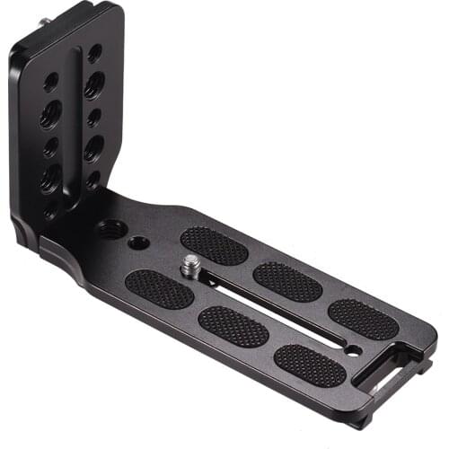 L Shape Quick Release Plate Shooting Bracket Aluminum Alloy with 1/4" Screw for Canon Nikon DSLR Camera for Zhiyun Moza Feiyu