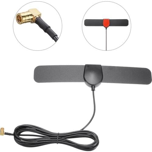 Mayitr 1pc Digital Radio Antenna PVC With Amplifier Exterior Patch Aerial Car DAB Plug And Play SMB for JVC Kenwood Sony Alpine
