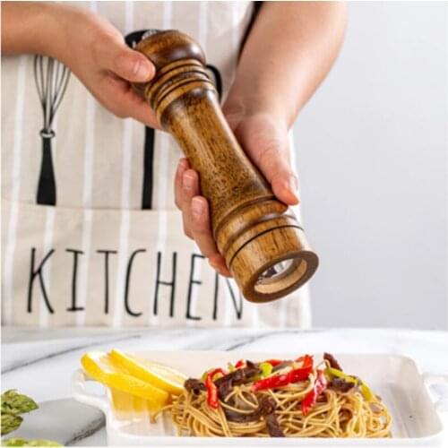 Ground Oak Salt pepper seasoning peppercorn grinder bottle Solid Wood Spice Grain Grinder Grinding core Kitchen Tools Mills