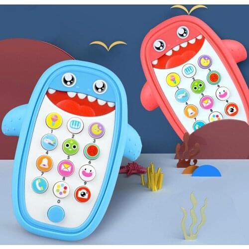 Cute Shark Music Phone LED Light Whack-A-Mole Educational Toddler Kids Toy