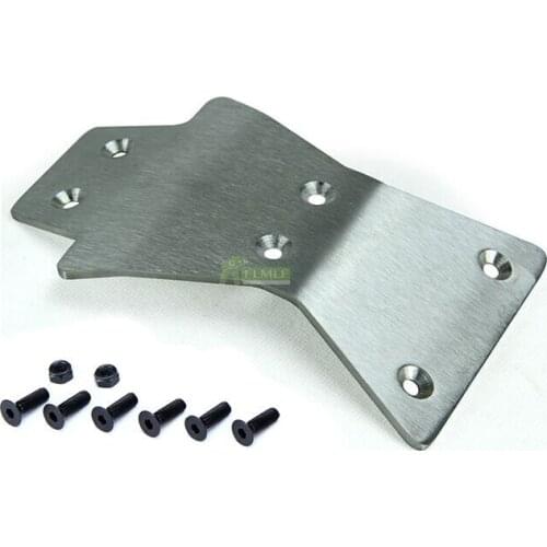 Stainless Front Bottom Steel Plate Reinforcing Protection Plate Chassis Shield Plate Fit for 1/5 Losi 5ive T Rovan LT KMX2