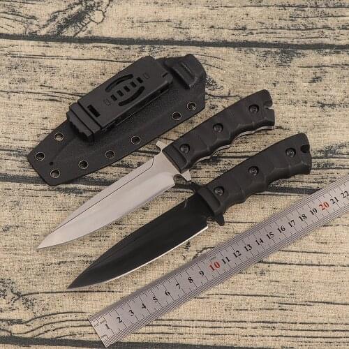 High hardness sharp straight knife Wilderness survival portable tool Outdoor self-defense pocket knife EDC tool Tactical knife