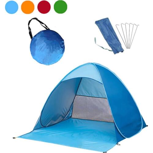Automatic Camping RU Beach Tent Ultralight Folding Pop Up Tent Family Tourist Fish Camping Anti-UV Fully Sun Shade