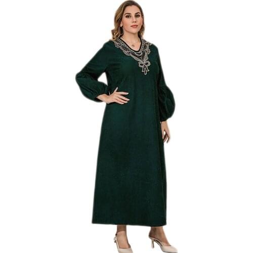 Ramadan Muslim Women Vintage Ethnic Long Dress Casual Loose Plus Size 5XL Abaya Arab Kaftan Middle East Dubai Turkish Fashion