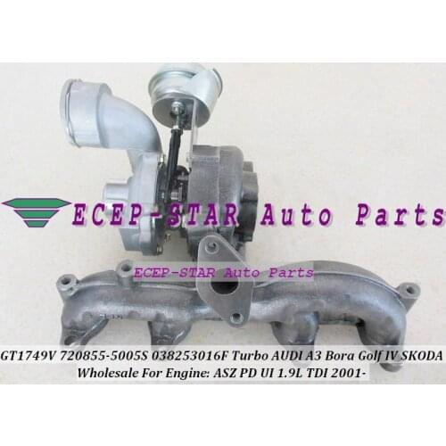 Turbo GT1749V 720855 720855-0004 720855-0003 038253016FV115 038253016FV500 For AUDI A3 For Volkswagen VW Bora Golf 4 ASZ PD 1.9L