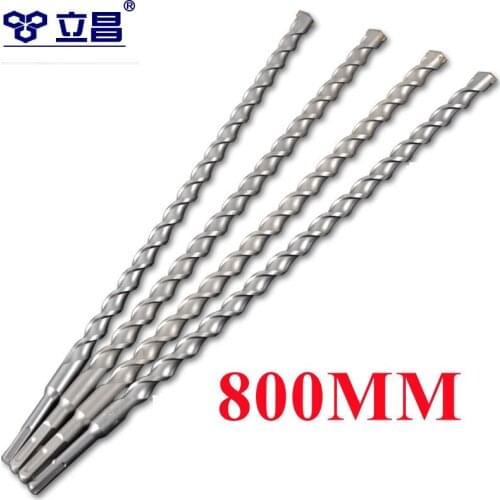 LICHANG 800mm Electric Hammer Drill Bits Sds Plus Power Impact Tools Length Wall Chaser for Concrect Set Hole Saw Max